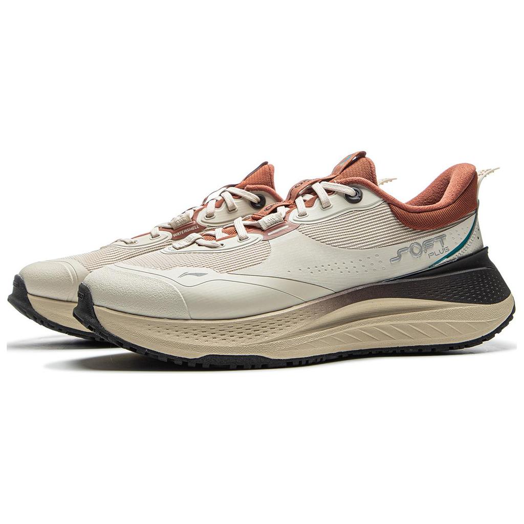 Li Ning Soft Plus Модные универсальные легкие нескользящие толстые подошвы, увеличивающие высоту, амортизирующие, прочные, низкие повседневные туфли AGLU087-5
