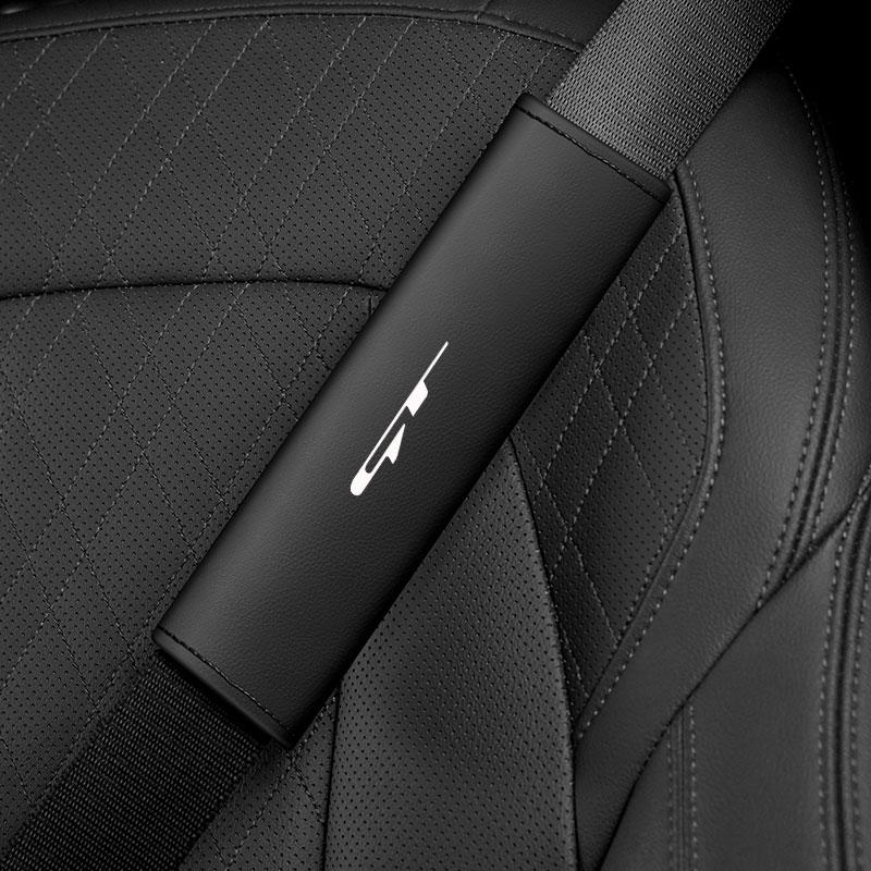 AANL1 Car Styling Seat Belt Cover Leather Seatbelt Shoulder Strap Protector Pads For KIA GT GTLINE car Accessories