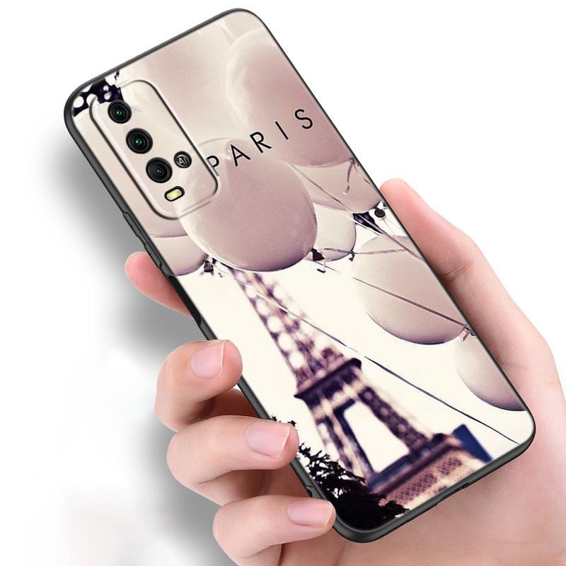 Силиконовый чехол для телефона Love Paris с Эйфелевой башней для Xiaomi Redmi Note 11 10 9 8 Pro 11T 10T 10S 9S 8T 9 9A 9C 9T, черный мягкий чехол