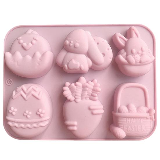 Силиконовая форма для пасхального кролика, 3D форма для яиц, шоколада, пищевая форма, не содержащая бисфенола А, термостойкая форма для желейного пудинга