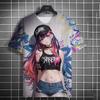 Sexy Anime Girl 3D Printed T-shirt Top Men's and Women's Fashionable Sports Plus Size T-shirt Sexy Girl Summer T-shirt Children's Clothing