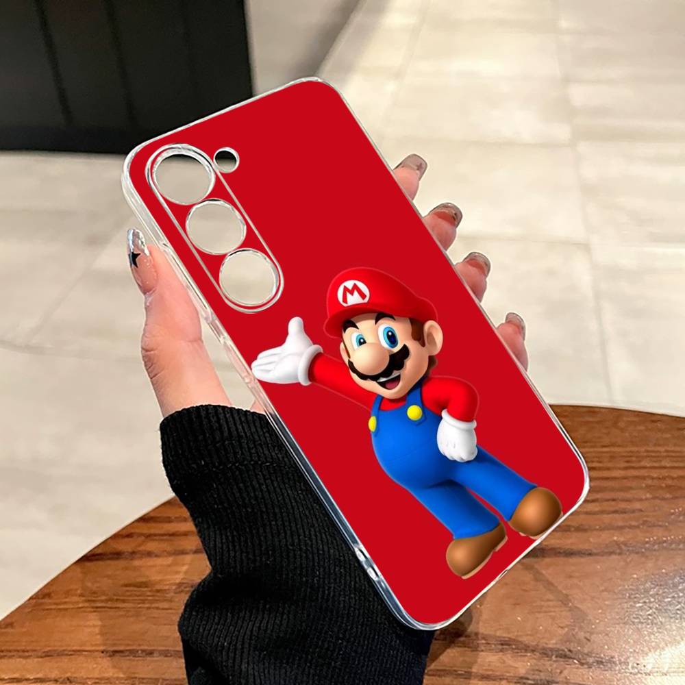 Мультяшный Чехол для телефона Super M-MarioS Bros для SamsungA10,12,20,21S,30,31,40,50,51,52,70,71 Прозрачный чехол