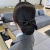 For Female Nurse Headwear Hotel Ponytail Clip Korean Bun Snood Bow Spring Clip Hairgrips Cover Net