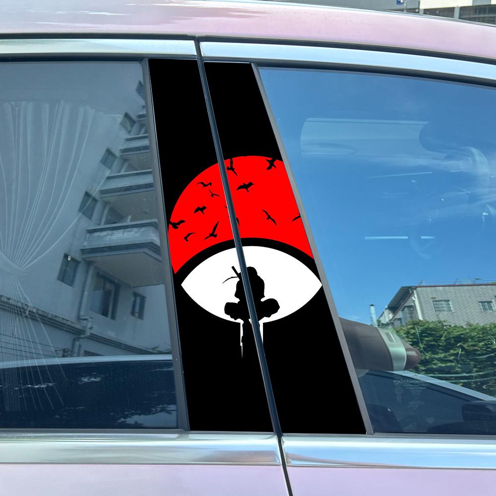 Anime Cool Eyes Car Stickers Auto B Pillar Waterproof Decor Cover Scratches Car Doors Pillar Decals