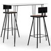 VidaXL 3-Piece Bar Set Bistro Furniture Pub Furniture Table and Bar Stools Counter Set Restaurant 3057832