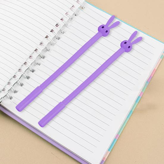 4 шт. быстросохнущие гелевые ручки с милым кроликом, беглое письмо, сверхлегкие, нескользящие, удобные ручки с чернилами