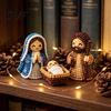 Christmas Beading Art Set 3D Nativity Bead Craft Kit for Decoration, DIY Beaded Unique Handmade Gifts Scene Figurine Adults Family, Holiday