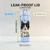 1PC Crazy Cat Lady Multiple Cat Print 750ml Color Plastic Sports Water Bottle Leakproof Flip Straw Lid Suitable for Sports Office Home Use