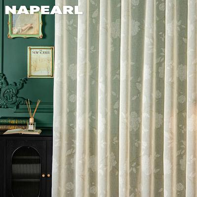 1 шт., современная имитация льна, тюлевая занавеска с цветочным узором, прозрачная занавеска для окна для домашнего декора