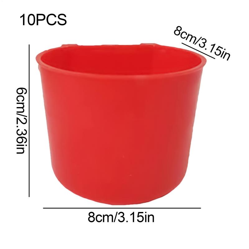 Chicken Water Cups Bird Food Feeder Bowl Portable Hangable Wide Mouth Water Feeding Cup 8oz for Farm Coop Chicken Birds