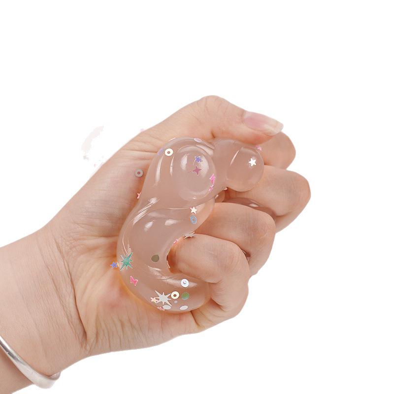 Игрушка-антистресс Xiaohongshu Viral Cat Paw Squeeze Toy — прозрачный гелеобразный воск, игрушка для медленного восстановления формы.