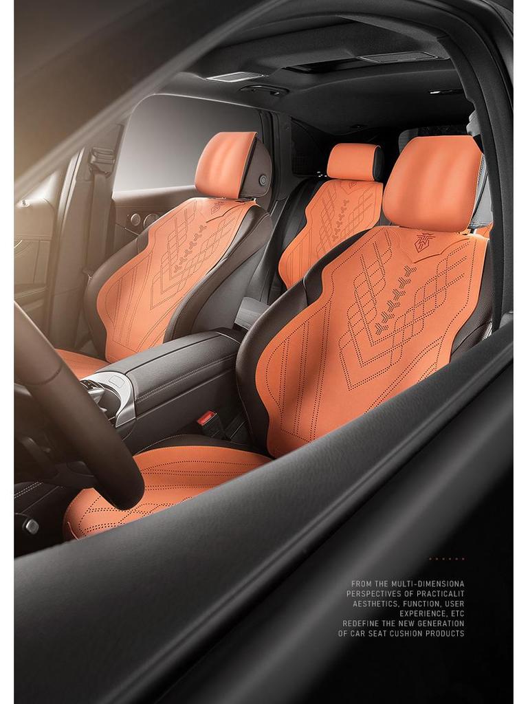 Volkswagen-Compatible Suede Car Seat Cushion, Universal Five-Seater Half-Surround Cover