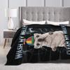 Warm Cozy Throw Blanket Travel Car I am Pibble Dog Puppy Wash My Belly Blanket  Flannel Bedspread For Bedroom Sofa Bed Cover