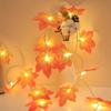 Decorations Wreath, Maple Leaf String Lights 10 LEDs, Decorations, Suitable For Home Holiday Wreath Indoor