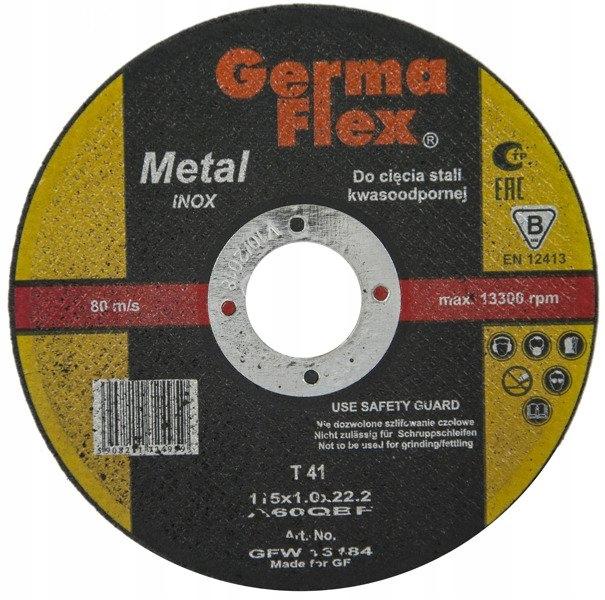 GLK Flat disc for cutting acid-resistant steel GF A60Q Inox T41 115x1.0x22.2 GFW 13484
