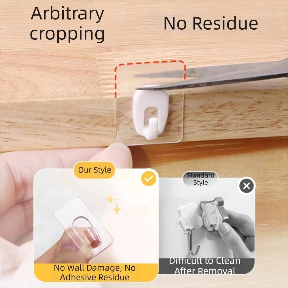 No Traces Invisible Self-Adhesive Hooks Transparent Utility Hooks  Holiday String Lights