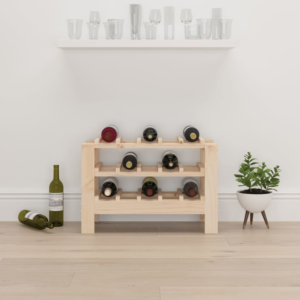 Wine Rack 61.5 x 30 x 42 cm Solid Pine Wood