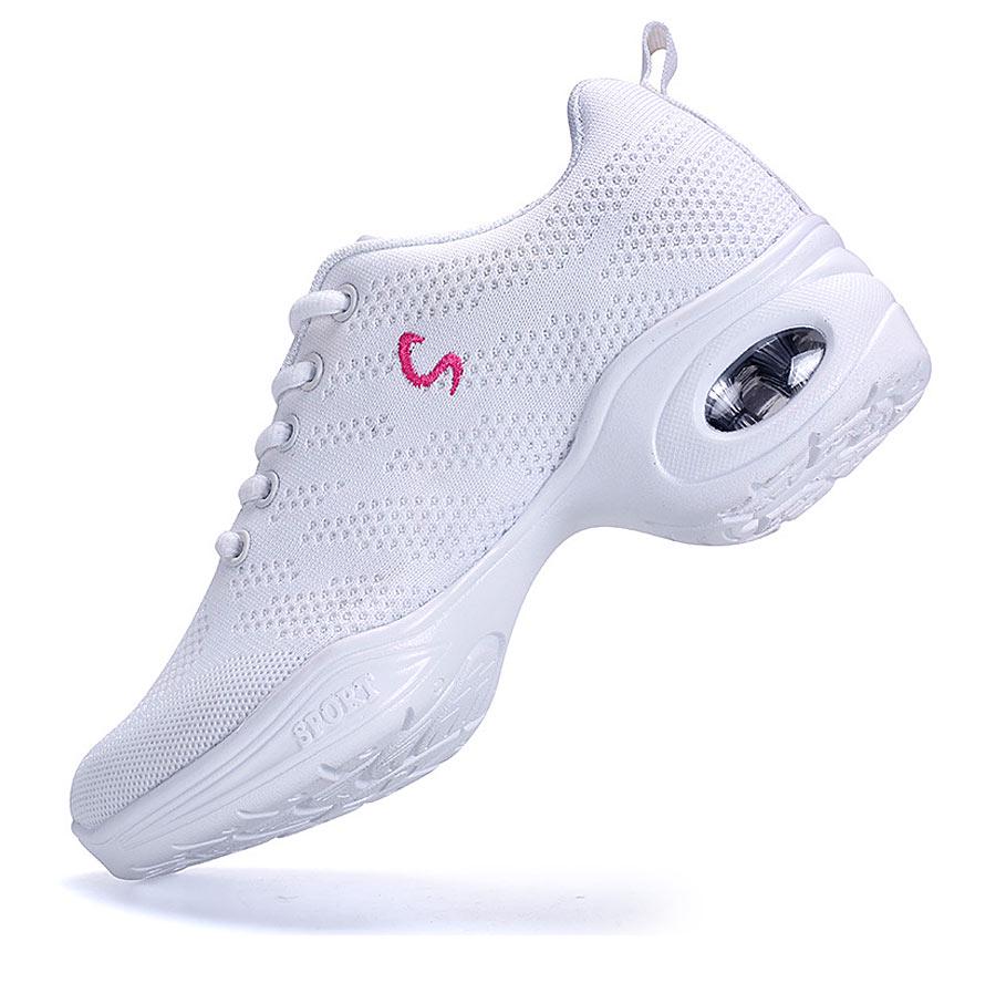 Women'S Jazz Dance Sneakers Female Mesh Breathable Modern Dancing Shoes Outdoor Fitness Sports Shoes