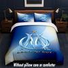 Olympique Lyonnais FC Design Bed Bedding Set 1 Duvet Cover + 2 Pillowcases Soft Breathable Household Bed Linens