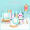 Деревянный детский игровой набор Имитация макияжа Парикмахерские инструменты Интерактивное веселое обучение