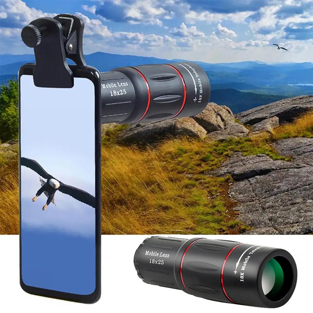 Универсальный 18X25 монокулярный зум HD оптический объектив для сотового телефона наблюдение обзор 18X телеобъектив для смартфона