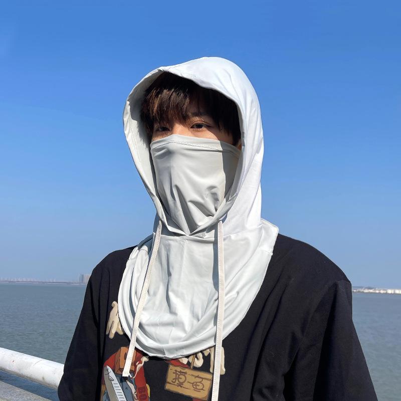 Маска для лица унисекс, шапка, интегрированная защита шеи, полнолицевая велосипедная экипировка, головной убор, шарф Ice Silk