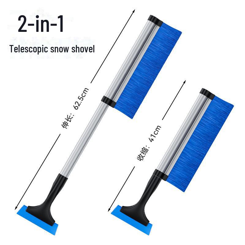 Телескопическая алюминиевая автомобильная лопата для снега для удаления льда зимой