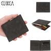Casual Men's Wallet, Slim Wallet, Vintage Premium PU Matte Leather Wallet, Short Wallet, Zipper, Coin Purse, Multi-card Slot, Business ID Card Holde