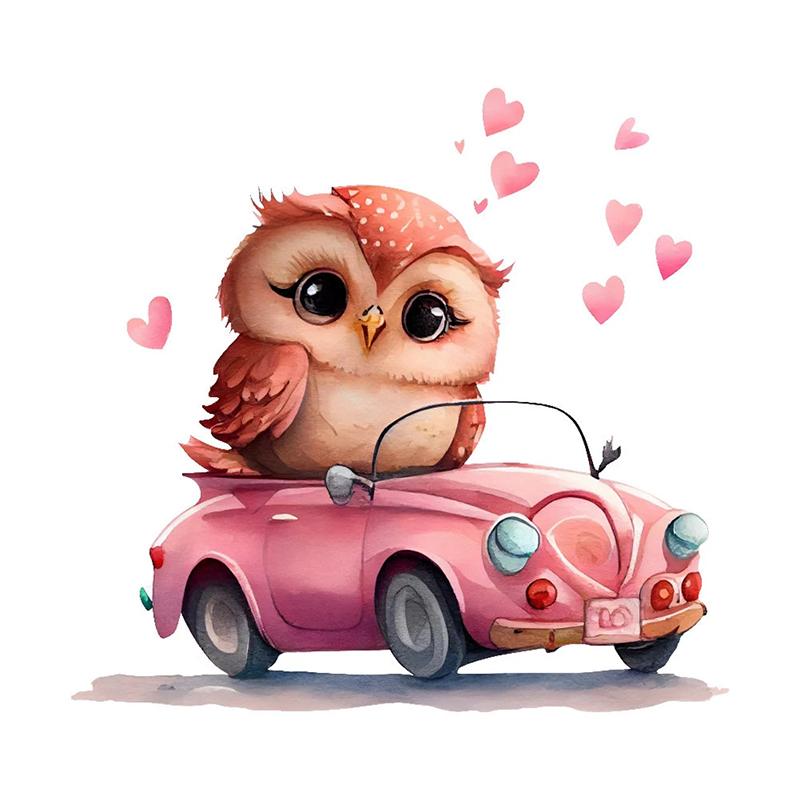 T770 # Сова в розовом стикере на стену, фон для детской комнаты, украшение дома, настенная роспись, обои для гостиной, забавная наклейка