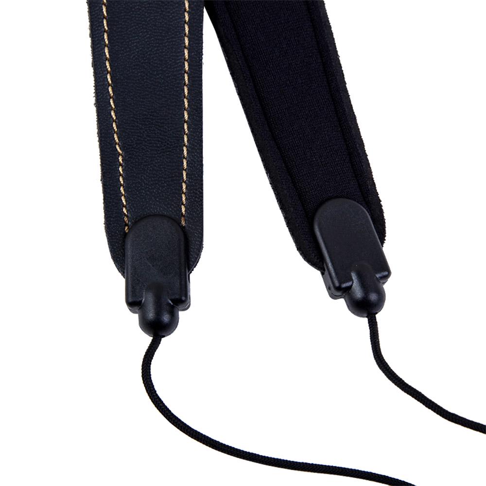 Adjustable Saxophone Sax Leather Nylon Padded Neck Strap with Hook Clasp
