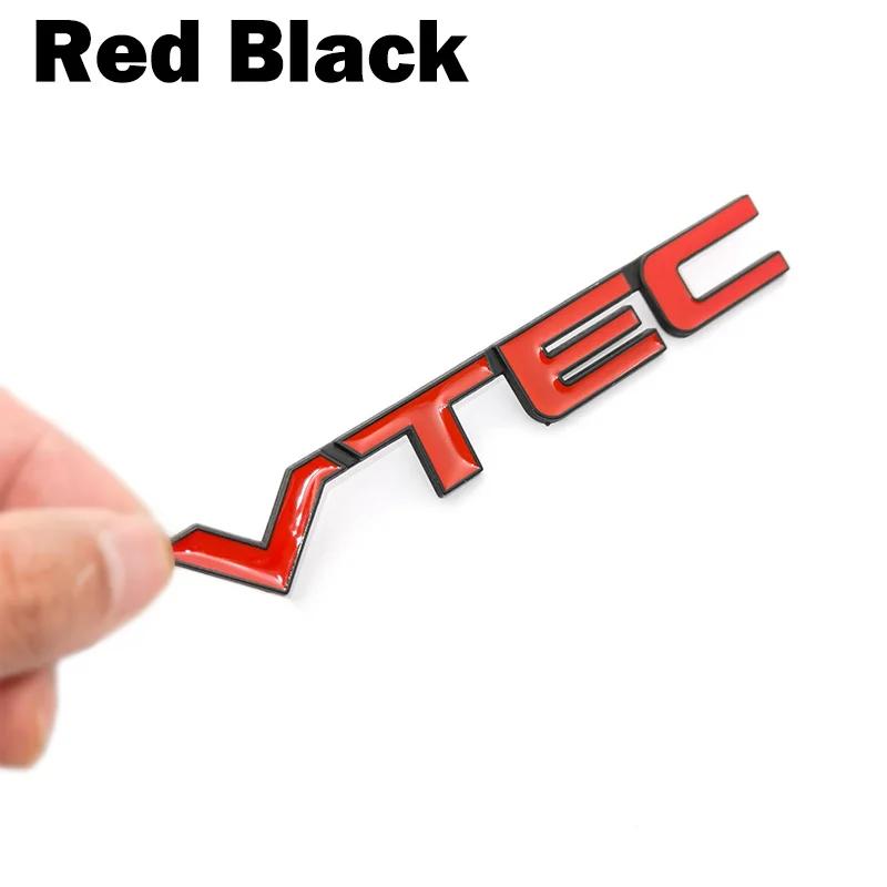 3D VTEC Metal Car Styling Refit Emblem Fender Tail Body Badge Zinc Alloy Sticker for Honda Civic Accord Odyssey Spirior CRV