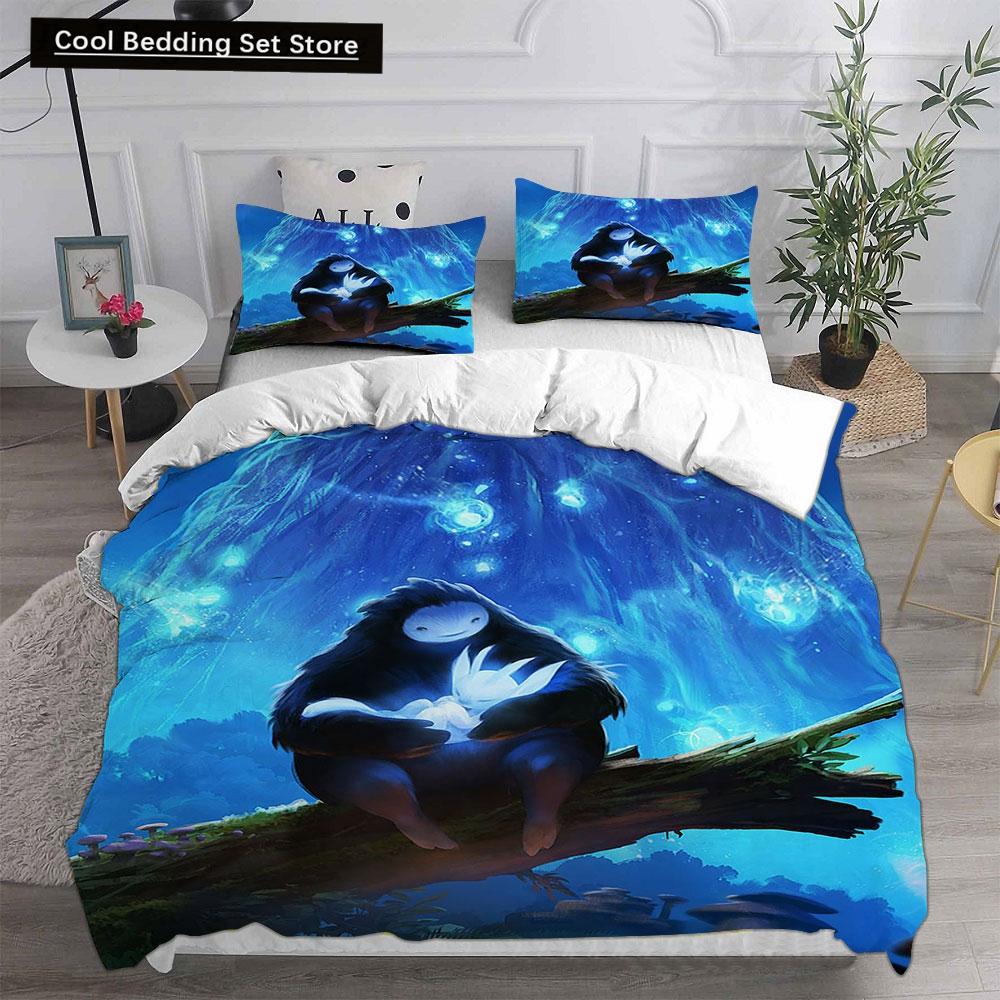 3D Игра Ори и Слепой Лес Комплекты постельного белья Одеяло Одеяло Покрывало Пододеяльник Наволочка 2-3 предмета Комплекты Детский Взрослый Размер