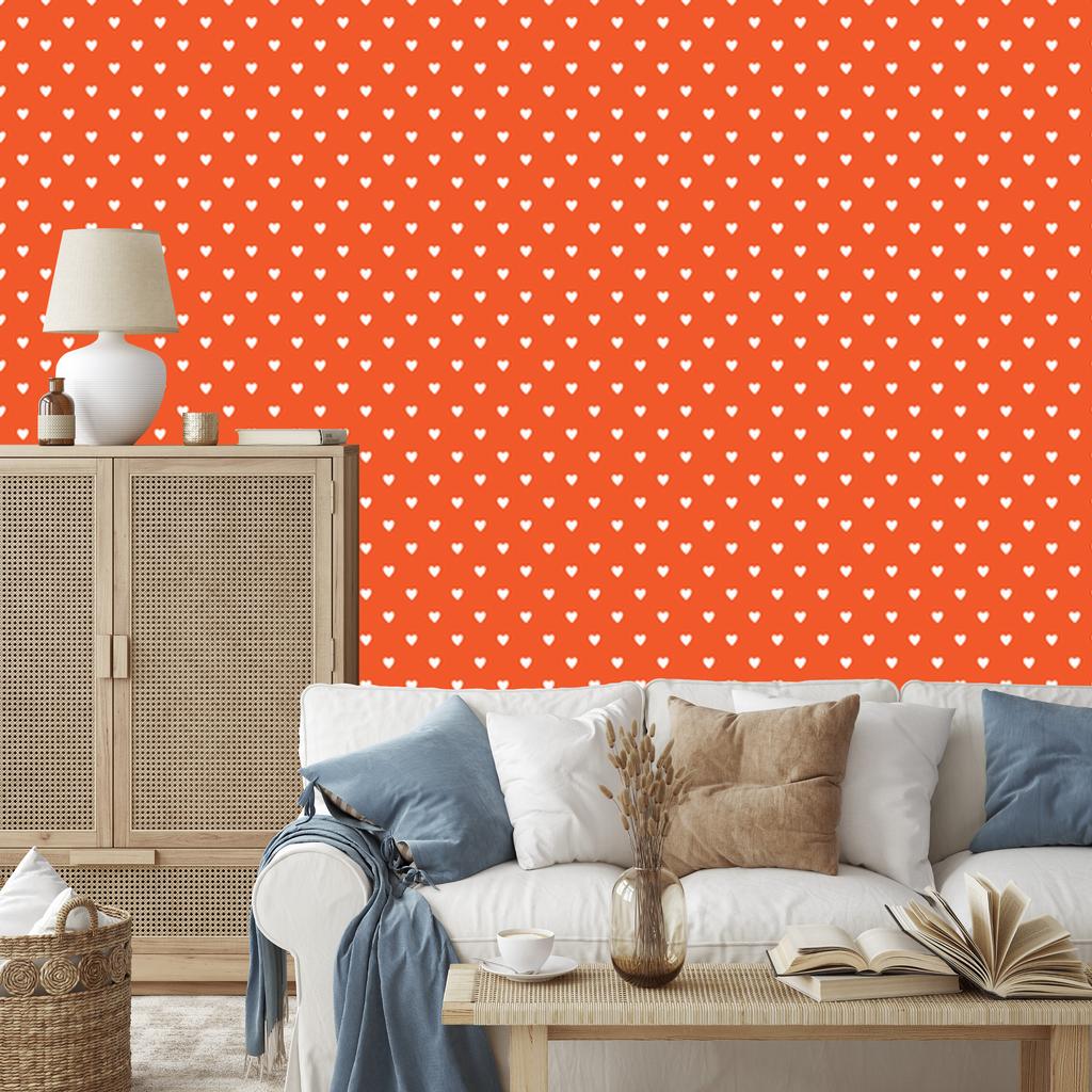 Peach Hearts Wallpaper 50x1000