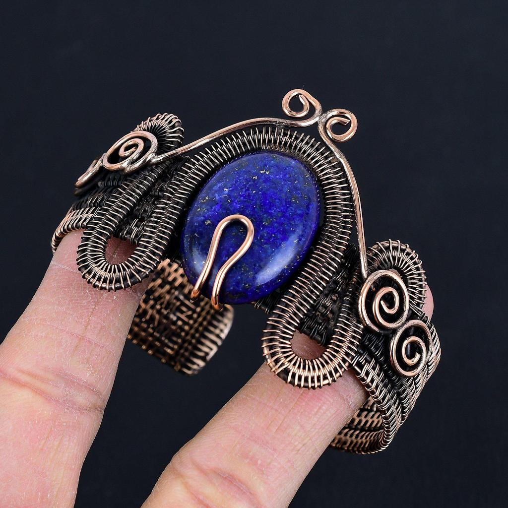 Lapis Lazuli Bangle Handmade Jewelry, 925 Solid Sterling Silver Bangle Designer Gemstone Jewelry Bangle, Gift For Mom