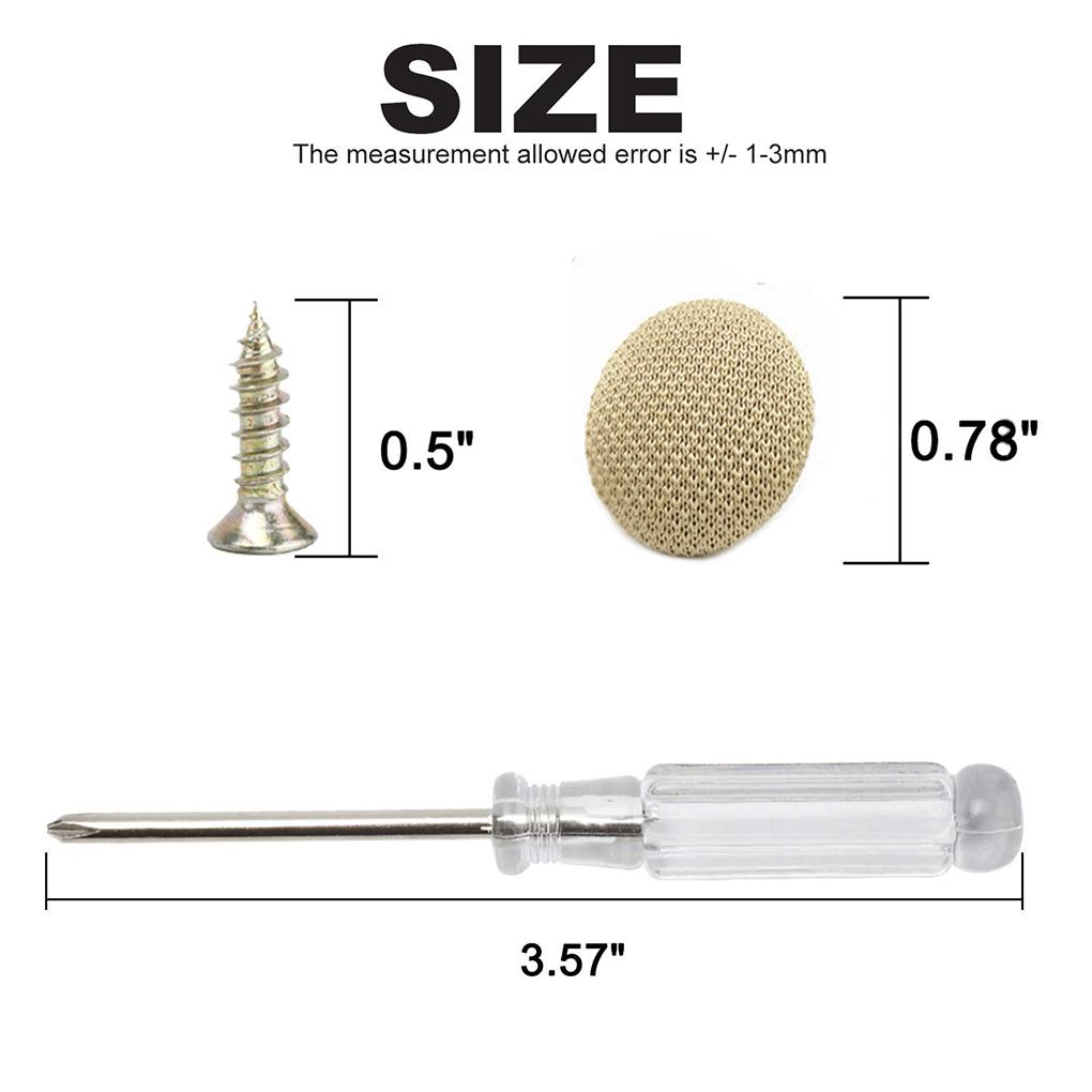 Заклепки для крыши автомобиля Ремонтные штифты для провисания потолка Фиксатор заклепки-защелки Пряжка для ткани потолка салона Отвертка Рулетка