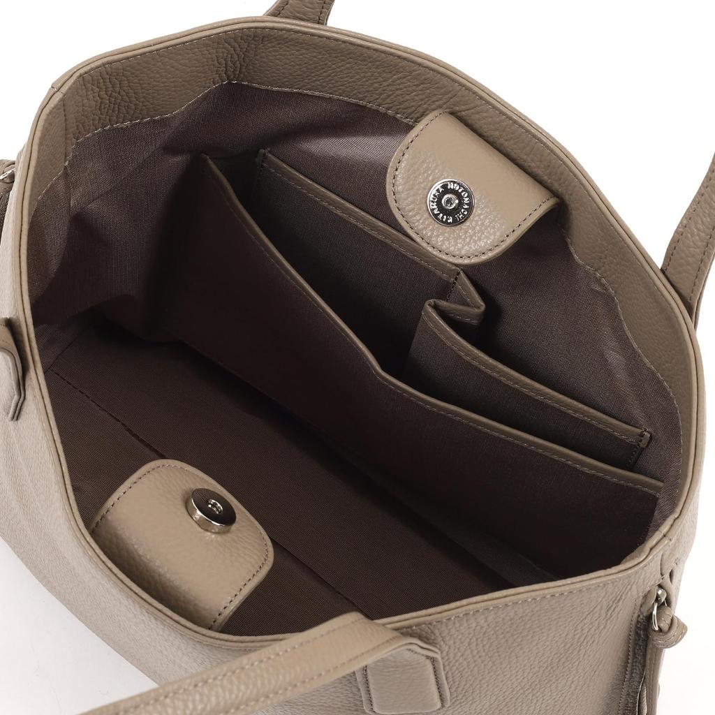 Сжимающаяся кожа, на которой царапины менее заметны, сумка формата А4 Песочно-бежевый 52521 [Kitamura] Полуплечевая Z-0635 Женская