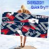 Пляжное полотенце с принтом New England Patriots, большое, мягкое, быстросохнущее, для пляжа, кемпинга, плавания