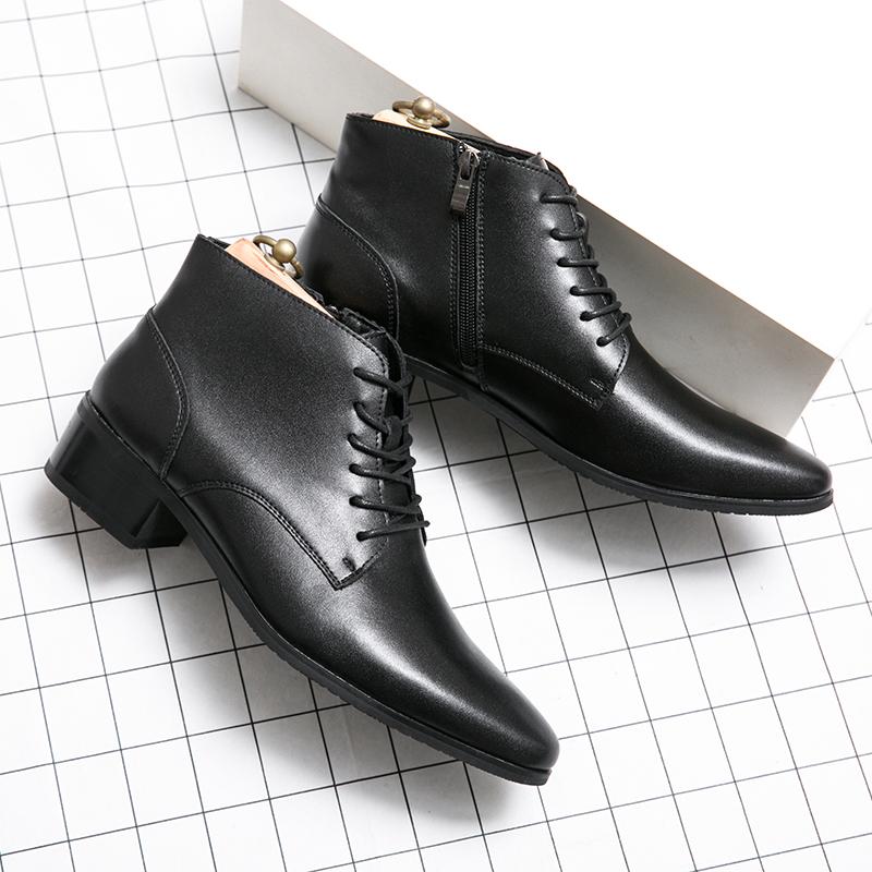 Натуральная Кожа Весна Дизайнерская Роскошный Бренд Платье Офисная Обувь Для Мужчин Челси Повседневные Ботинки Ретро Пара Ботильоны Обувь