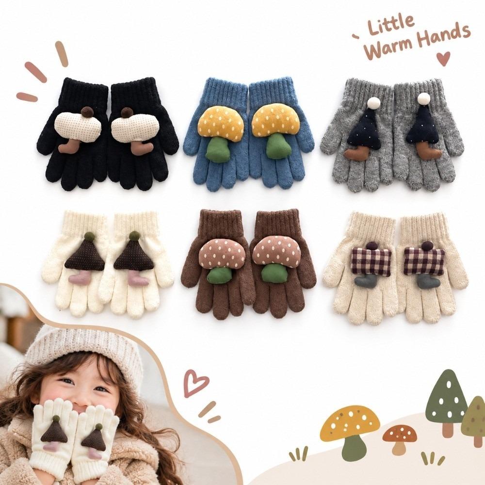 1 Pair Separated Finger Winter Gloves Breathable Toddler Gloves Cute Kids Gloves Outdoor Play