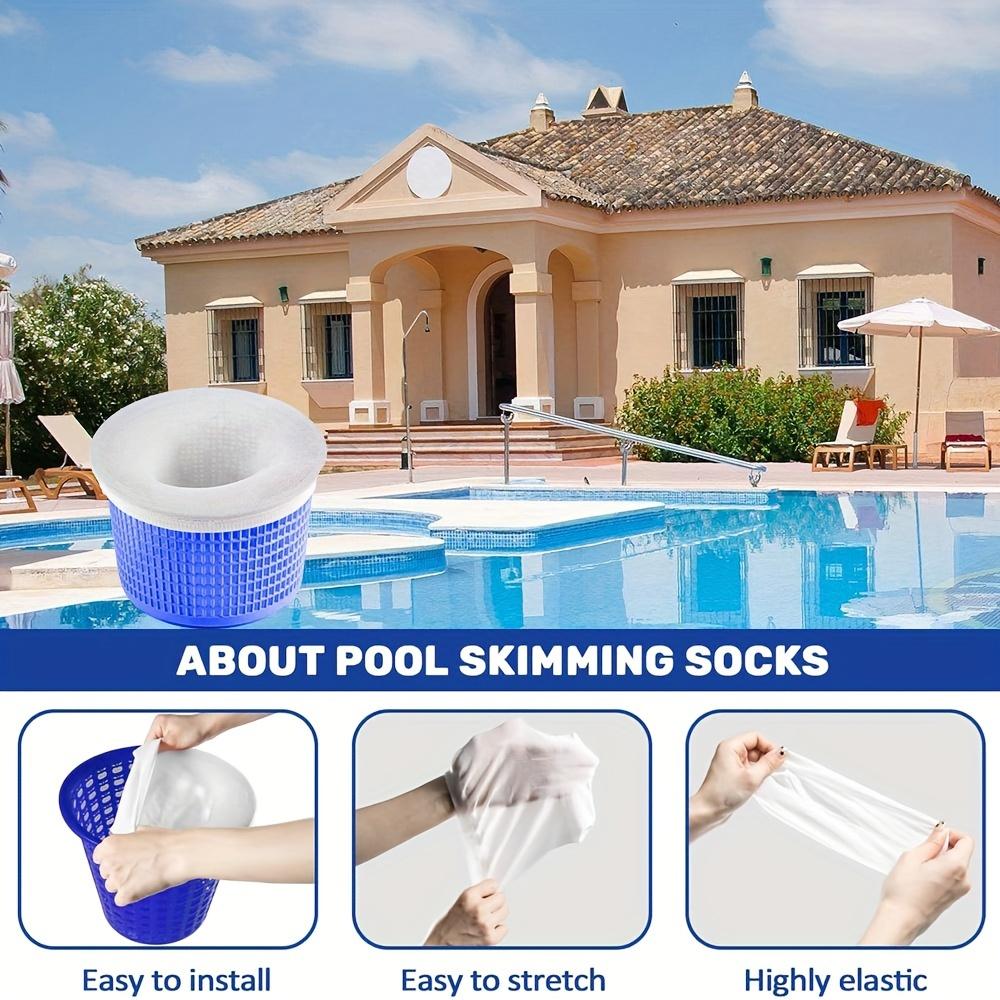20 шт., не включая скиммер для бассейна, носки для скиммера для бассейна, корзины для фильтров, скиммеры очищают от мусора и листьев бассейны, находящиеся в земле и над землей