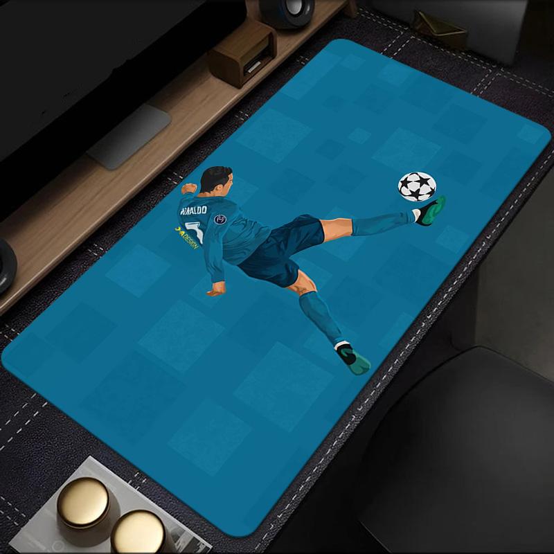 Игровой коврик для мыши Ronaldo's Fiery Celebration, резиновая основа, коврик для игрового стола, коврик для мыши для геймеров и офиса, игровой стол, легко моющийся коврик