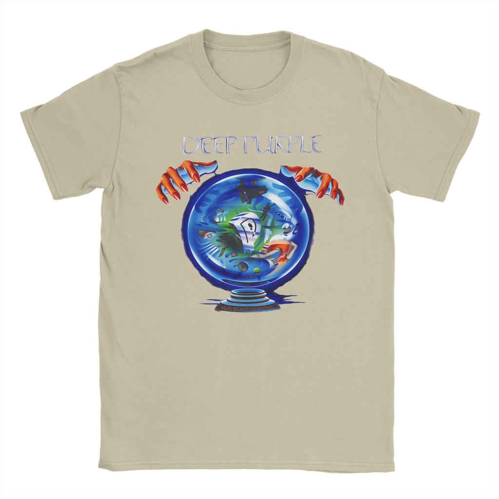 Unisexs Band Deep Purple Art T Shirts 100 Cotton Tops Novelty Short Sleeve O Neck Tees Printed TShirts