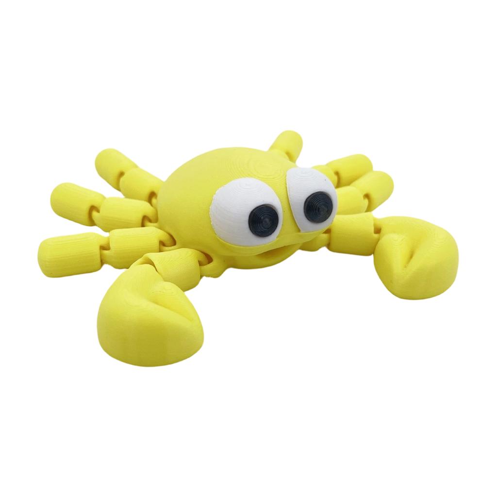 3D-печатная фигурка-игрушка-орнамент Краб, подвижная модель