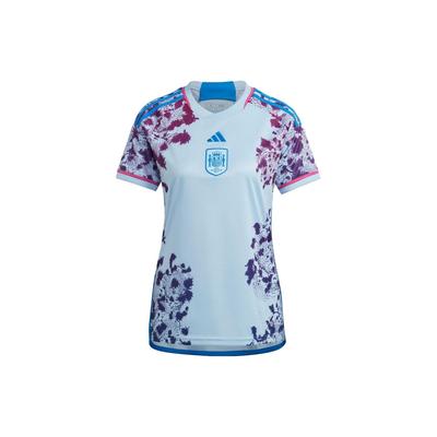 Футболка с коротким рукавом и круглым вырезом с логотипом, женская сборная Испании по футболу, чемпионат мира по футболу, женские топы, сияющий синий HT4314