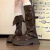 French Retro High Boots Women's 2025 Autumn New Long Single Boots Platform Ins Style British Fashion Knight Boots