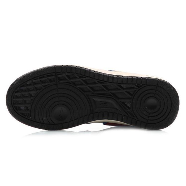 Li Ning Youth Casual Slip Resistant Shock Absorbing Durable Breathable Mid Top Skate Shoes Kids Skate Shoes White Red Blue YKCQ292-7