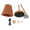 Cordless LED Rattan Table Lamp Rechargeable Dimmable Bedside Lamp Eye Friendly Lighting for Indoor Outdoor Home Patio
