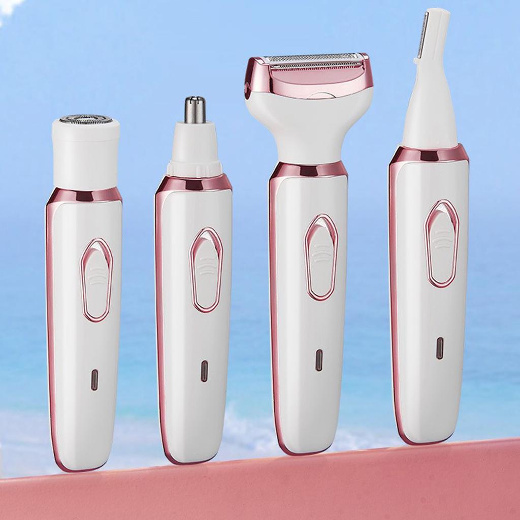 Электрическая бритва для женщин, эпиляция женского тела 4-в-1, триммер для бикини для бровей, лица, тела, подмышек, портативная женская бритва, женский триммер