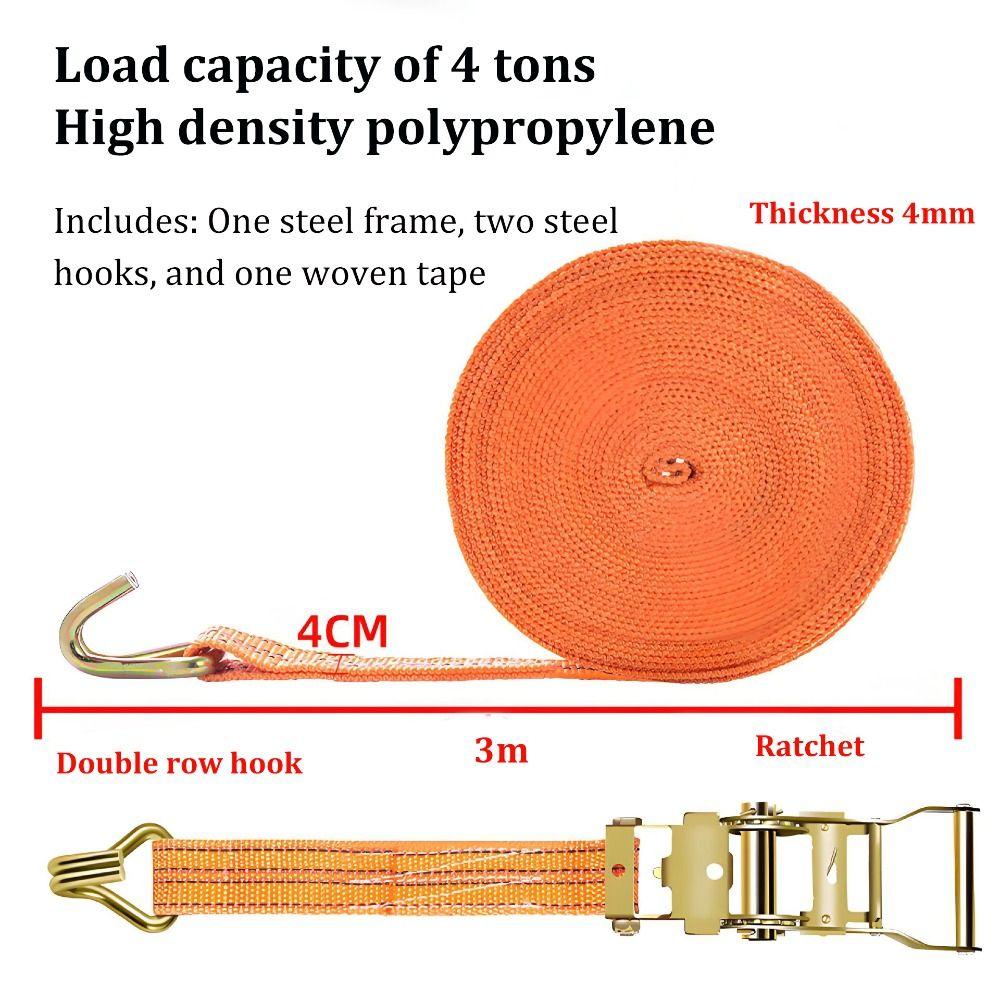 J-крюки Крепежные стропы 40 мм Грузовые стропы Веревка Прочные ремни с трещоткой Сверхмощные
