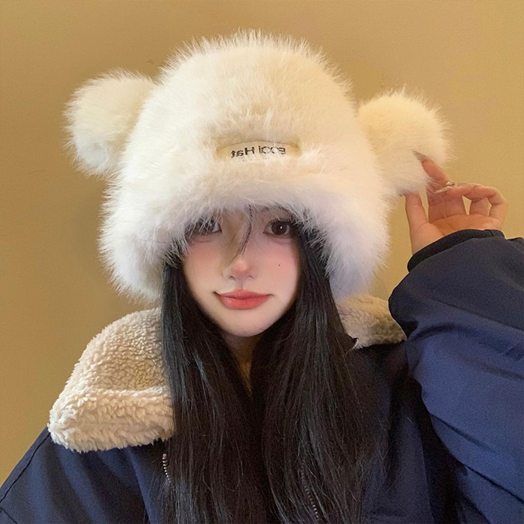 Шапка в форме медвежьих ушек, шляпа для сценических выступлений, шляпа для мягкой сестры-лолиты, шляпа с отверстием для хвостика для активного отдыха